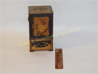 Wooden Trinket Box & Bookmark w/Inlay