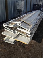 garage door panels, various lengths and sizes.