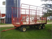 MEYER 9' X 16' BALE WAGON ON 12 TON MEYER GEAR