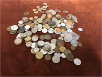 LARGE LOT OF FOREIGN AND ANCIENT COINS