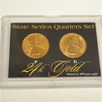 24 K GOLD State Series Quarters Set