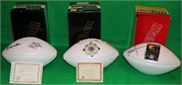 LOT OF 3 WILSON NFL AUTOGRAPHED FOOTBALLS TO
