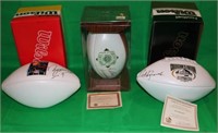 LOT OF 3 WILSON NFL AUTOGRAPHED FOOTBALLS TO