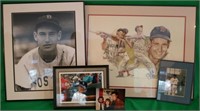 5 PIECE TED WILLIAMS LOT TO INCLUDE A FRAMED