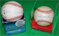 LOT OF 2 HALL OF FAME SIGNED BASEBALLS TO INCLUDE