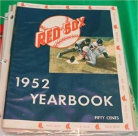 BINDER CONTAINING 20 RED SOX YEAR BOOKS FROM