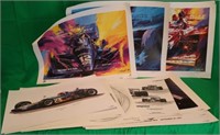 COLLECTION OF 13 RACING POSTERS MOSTLY FORMULA