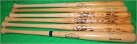 LOT OF 6 SIGNED PETE ROSE BASEBALL BATS. FIVE ARE