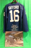 2 PIECE LOT OF SIGNED FRANK GIFFORD ITEMS