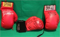 3 SIGNED EVERLAST BOXING GLOVES, ONE SIGNED BY