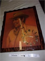 Large Wood Elvis Wall Clock