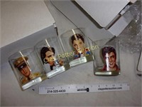 4 Sets of 3 Elvis Glasses