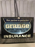 Grange Insurance Sign - 4' x 6' Metal