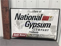 National Gypsum tin sign