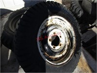 2-WWII Era Combat Wheels with Used Tires