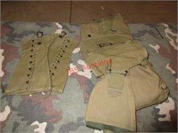 WWII Era Back Pack, T-Handle Shovel Leggings