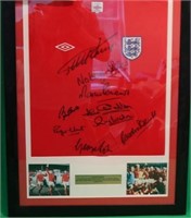 ENGLISH NATIONAL TEAM 1966 SIGNED SOCCER JERSEY,