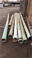 Plastic irrigation pipe - 7 pieces total, 8”