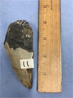 Very large megalodon shark's tooth 4" long