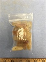 Small bag of raw amber specimens        (k 182)
