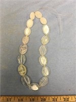 2 Strands of stones, clear quartz pink and white q