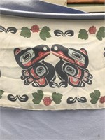 Beautiful sheer scarf with Tlingit style birds abo