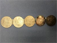 Lot of 5 Liberty silver dollars           (11)