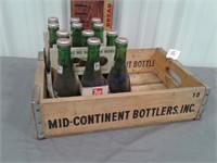 (2) 7-up 6 packs(7 oz bottles) w/ wood crate