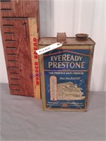 Eveready Prestone anti-freeze can, 1 gallon