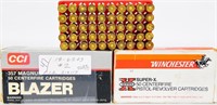 Lot of 129 Rounds of .357 Magnum Ammo Variety
