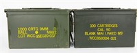 Lot of 2 US Military Marked ammo cans