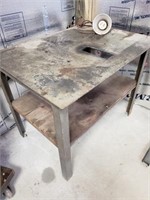 Metal Work Table w/ Shelf