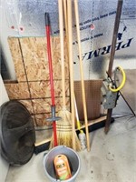 Lot of Brooms / Cleaning Supplies