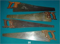 Four hand saws; all have KEEN KUTTER medallions