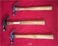 Three Stanley hammers