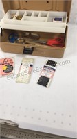 Plastic tackle box with miscellaneous sewing