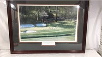 Framed signed and numbered print “12th green