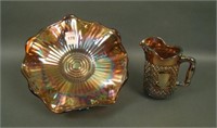 Two Piece Sowerby Carnival Glass Lot