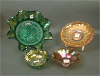 Four Piece Imperial Carnival Glass Lot
