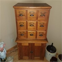 Library Card File Cabinet