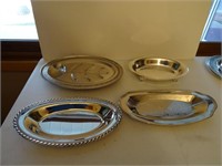 Silverplate: Platters, Plates & Bowl