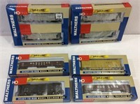 Lot of 6 Walthers HO Scale Goldline Train Cars
