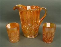 Millersburg MG Feather & Heart Pitcher & Tumbler