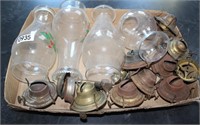 Lamp chimneys and other parts.