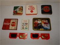 Coca Cola Coasters, Cards, 3D Glasses & Tins