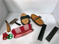 assorted brushes and combs