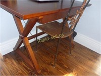 Wrought Iron Chair & Desk