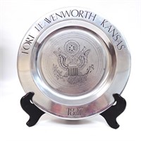 Fort Leavenworth Metal Plate & Stand