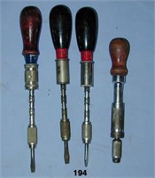 Four spiral screwdrivers