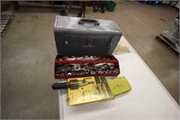 Craftsman metal tool box w/tools